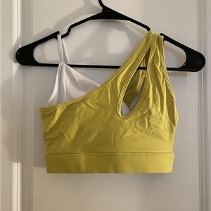 Halara Abstract Sports Bra - Mustard
